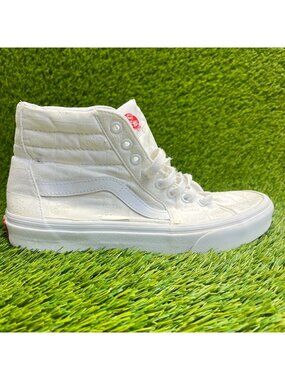 Vans Sk8-Hi Bmx Womens Size 8.5 White Athletic Skateboard Walking Shoes Sneakers